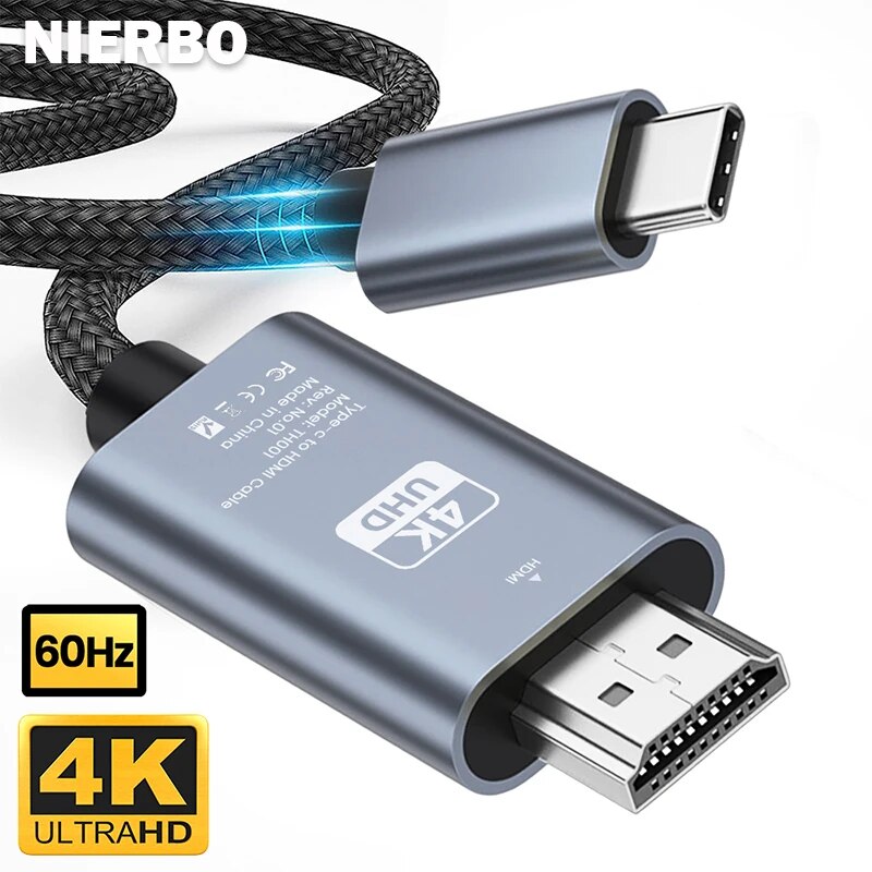 Home Cinema Usb - Nierbo usb c to hdmiケーブル6.6ft 4k