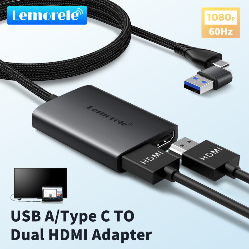 Home Cinema Usb - Lemorele デュアルHDMIアダプター 4K Type-C to HDMI対応