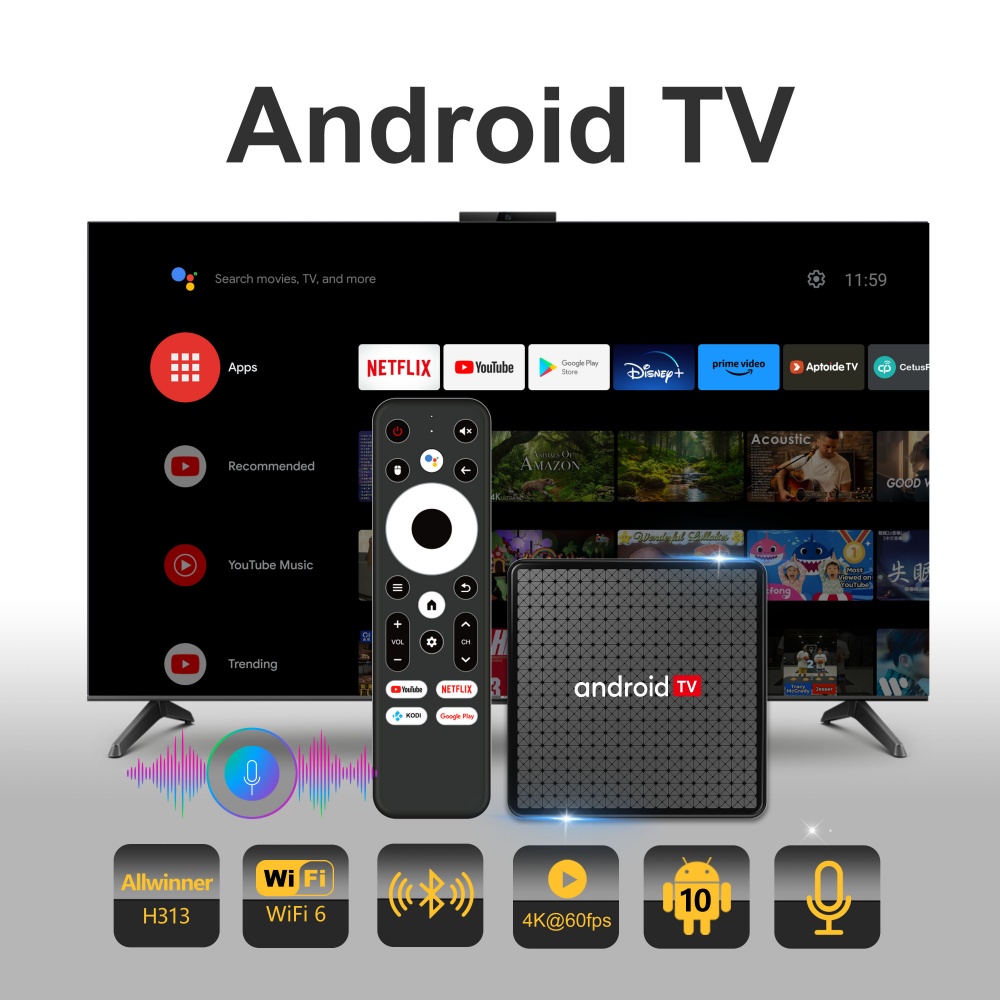 Video Home Cinema - Wudung X5 TVボックス AndroidTV Allwinner H313
