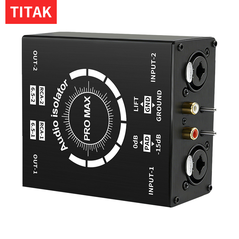 Home Cinema Kit - 3ピン XLR/RCA/TS/TRS グランドループノイズアイソレーターボックス 多目的ハムエリミネーター 家庭用およびオフィスシアターオーディオ再生システム用
