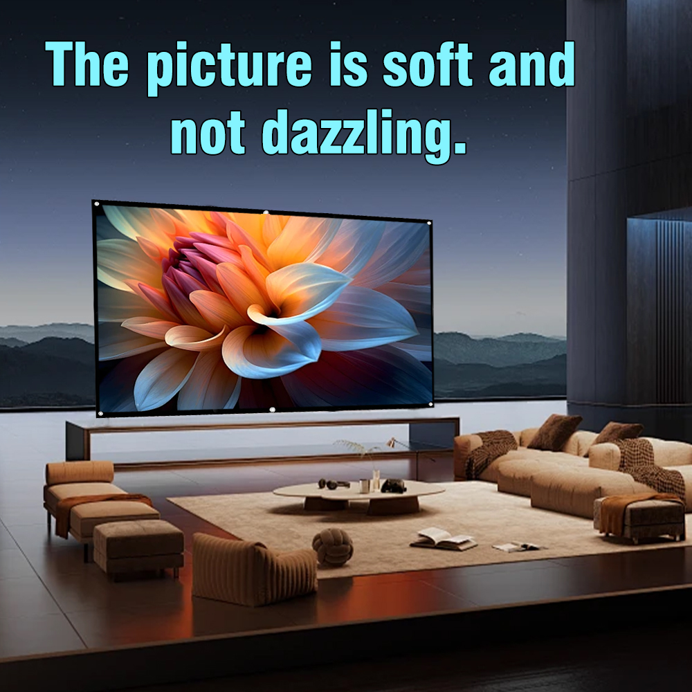 Home Cinema Blanc - XIAOHUI 60-180インチプロジェクター白スクリーンポータブル投影スクリーン16:9、屋外映画スクリーン旅行用ホームシアターHY300用