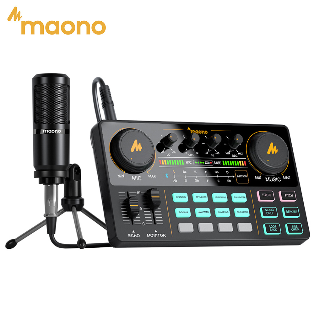 Home Cinema Kit - MaonoCaster AM200-S1オーディオインターフェース ポッドキャストスタジオサウンドカードキット マイク付き ライブストリーミング録音 YouTube