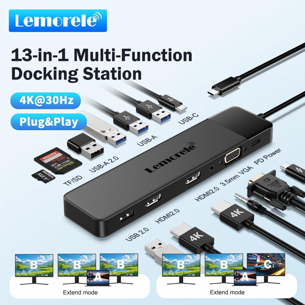 Home Cinema Usb - Lemorele 13-in-1 USB C ハブ 4K30Hz