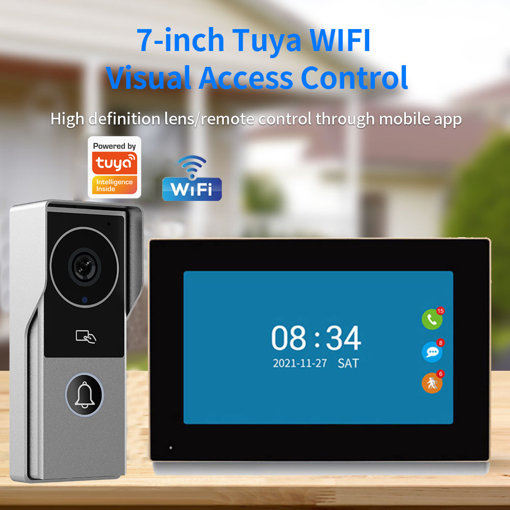 Home Cinema Kit - Wifiビデオドアベルシステム1080PビジュアルドアホンドアベルカメラサポートTuyaアプリビデオインターホンキット（家庭、別荘、アパート用）