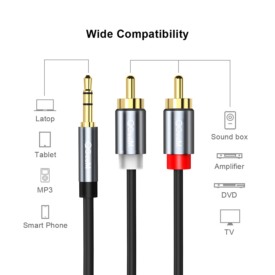 Qgeem rcaケーブル2rcaから3.5オーディオケーブ - Klipsch Home Cinema のレビューと価格