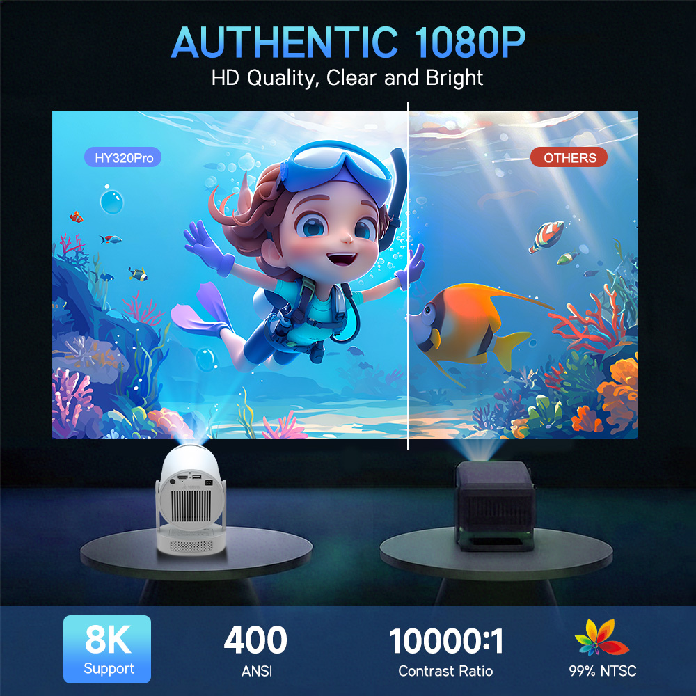 Magcubic Android 14 ネイティブ1080P - Video Home Cinema のレビューと価格