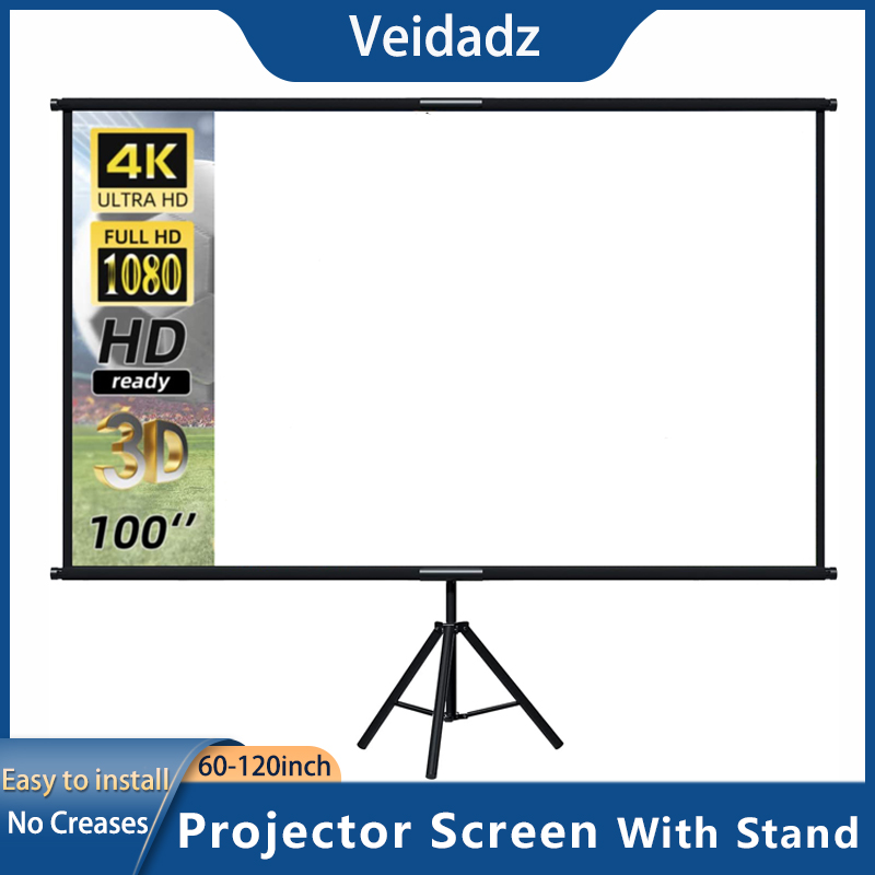 VEIDADZ プロジェクタースクリーン スタンド付き 折り - Home Cinema Blanc のレビューと価格