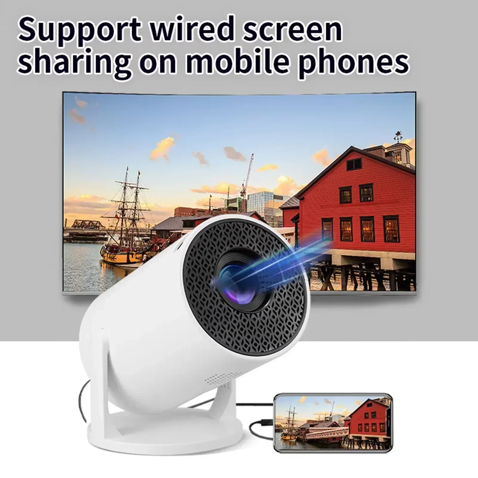 ホットセール ミニHY300スマートプロジェクター Andr - Video Home Cinema のレビューと価格