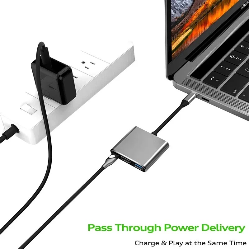 USB C ハブ 3in1 タイプ C 3.0 to HDM - Home Cinema Usb のレビューと価格