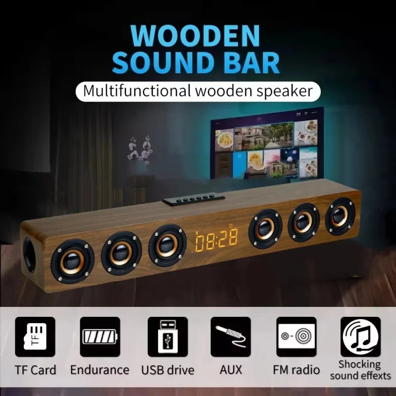 6スピーカー木製BluetoothスピーカーサウンドバーTV - Home Cinema Lg のレビューと価格