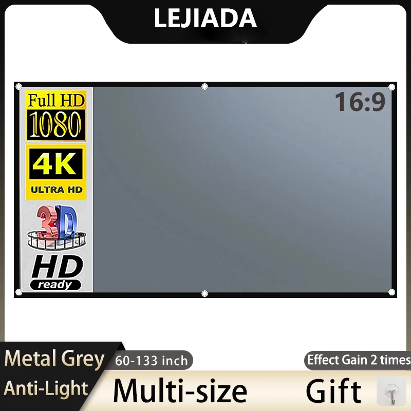 LEJIADA プロジェクタースクリーン 60-133 イン - Home Cinema Blanc のレビューと価格