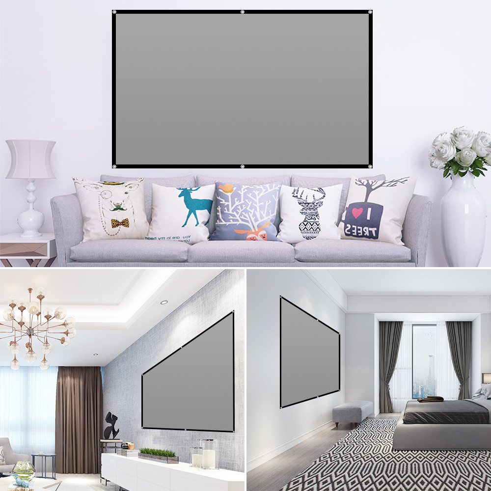 LEJIADA プロジェクタースクリーン 60-133 イン - Home Cinema Blanc のレビューと価格