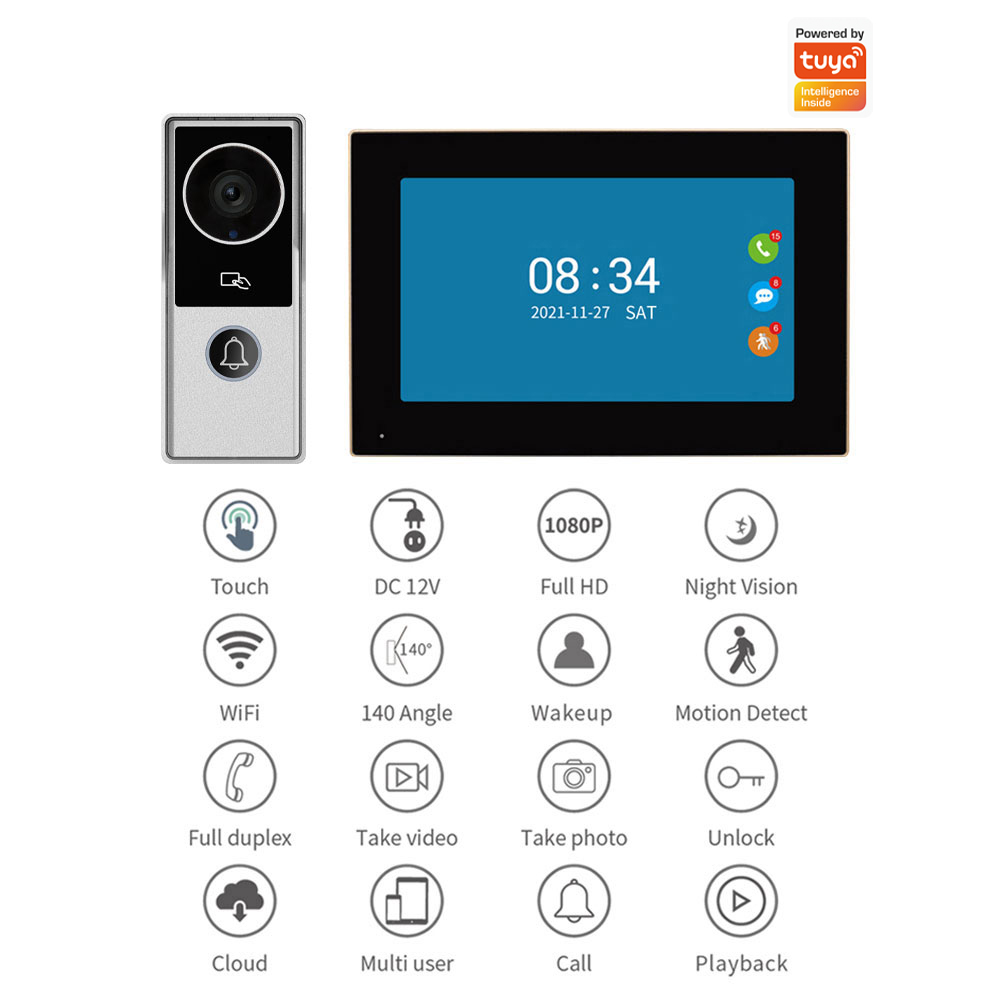 Wifiビデオドアベルシステム1080Pビジュアルドアホンド - Home Cinema Kit のレビューと価格
